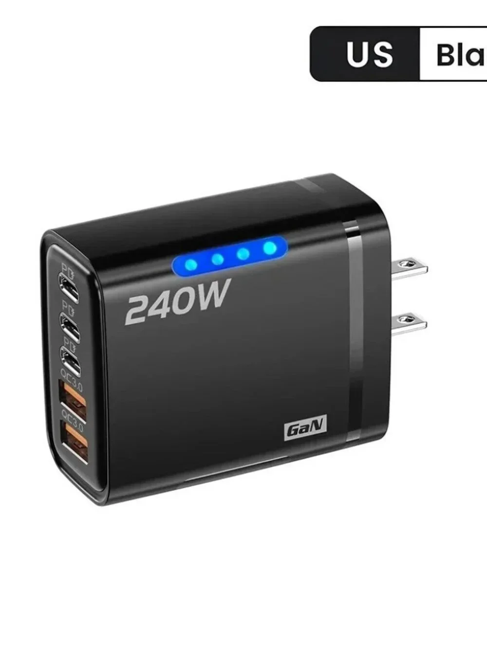 240W GaN USB C Charger 5 in 1 Fast Charging Phone Charger Power Adapter